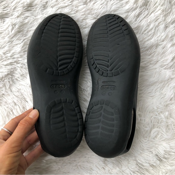 CROCS • Womens Comfort Shoe Kadee Slip On Ballet Flat in Black/ Size 10 - Picture 4 of 14